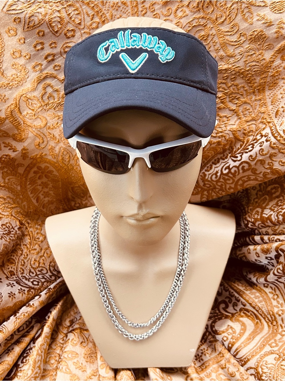 Callaway Black Visor with Teal Embroidered Logo